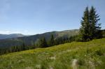 Niskie Tatry, widok z trasy w kierunku wschodnim